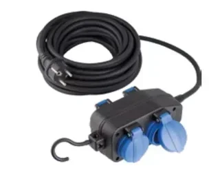 SCHWABE Mehrfachsteckdose 10m H07RN-F 4 Steckdosen Außenbereich Verlängerungskabel 860605