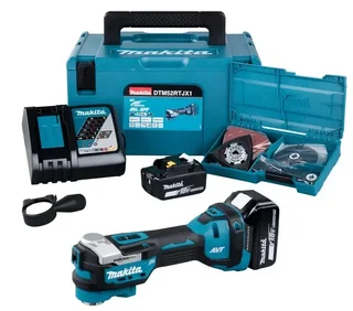 Multiutensile Oscillante 18V Makita DTM52RTJX1 con 2 Batterie 5Ah e Valigetta Makpac