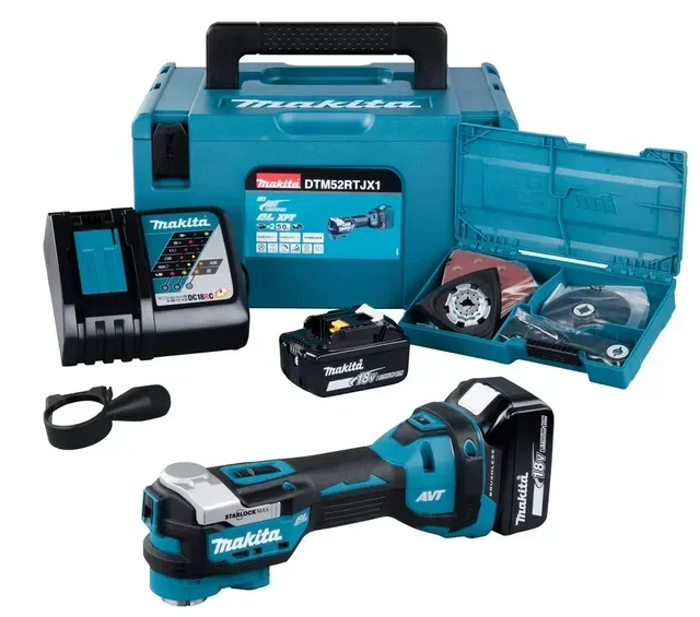 Multiutensile Oscillante 18V Makita DTM52RTJX1 con 2 Batterie 5Ah e Valigetta Makpac