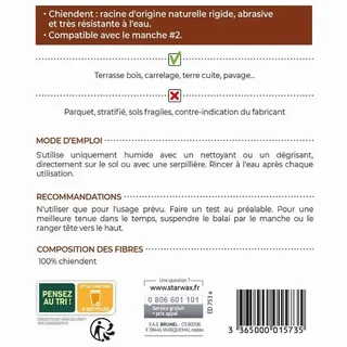 STARWAX 1573 Deck Brush - Patio and Tile Floor Cleaner 23cm