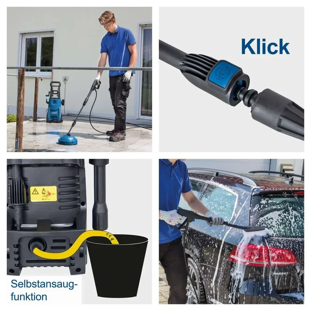 Nettoyeur haute pression SCHEPPACH HCE2200 160 bar 2200W eau froide 230V