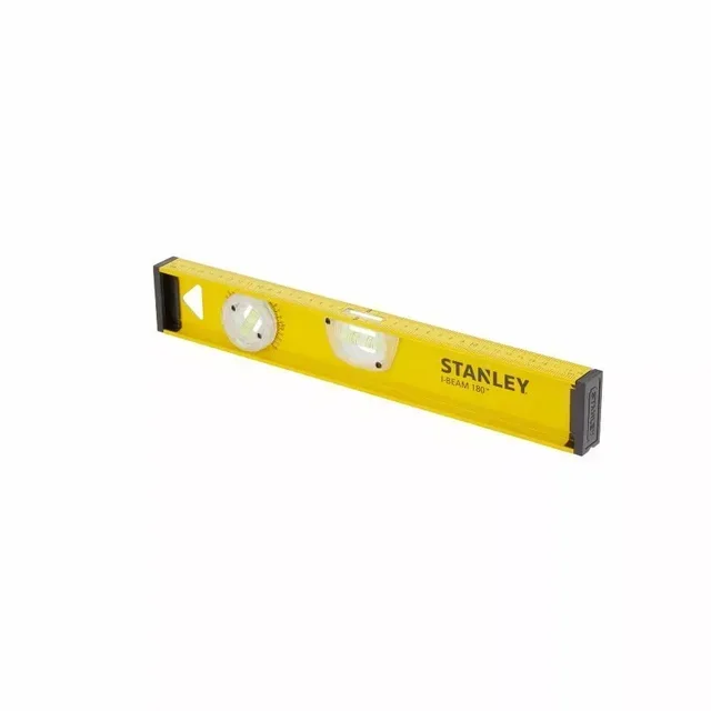 Niveau à bulle I-Beam 40 cm Stanley - Précision ±1,5 mm/m - 3 ampoules réversibles