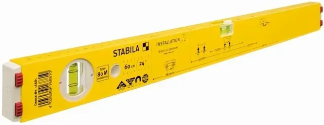 Livella a Bolla STABILA 80 M Magnetica Magneti Terre Rare Installazione