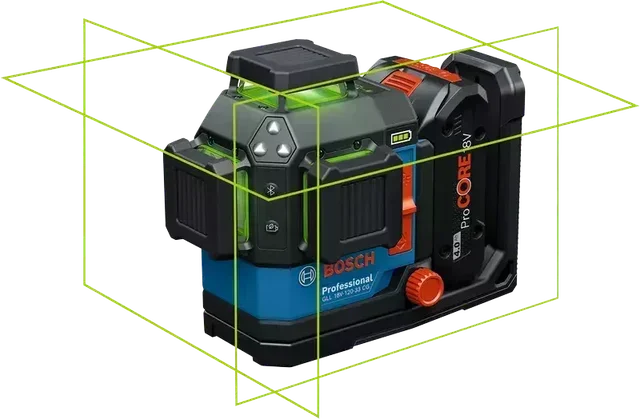 Bosch GLL 18V-120-33 CG Professional 3-Line 360° Laser Level with L-BOXX 136