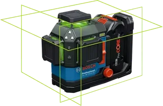 Niveau laser 3 plans Bosch GLL 18V-120-33 CG 360° professionnel avec batterie et chargeur