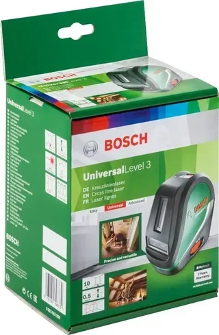 Bosch 3-Linien Universal Laser Level - Vertikales Kreuz Lotpunkt mit Tasche