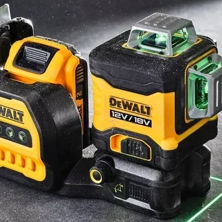 DEWALT DCE089D1G18 3x360° Green Laser Level 12V/18V Self-Leveling Cross Line Laser