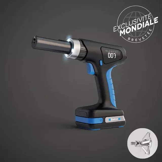 Outil de pose sans fil 18V SCELL IT pour chevilles corps creux M4-M8 avec technologie brushless et batterie 2Ah