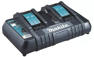 Pack 4 Batterie Makita 18V 6Ah Li-ion LXT BL1860 con Caricabatterie Doppio e Valigetta Makpac