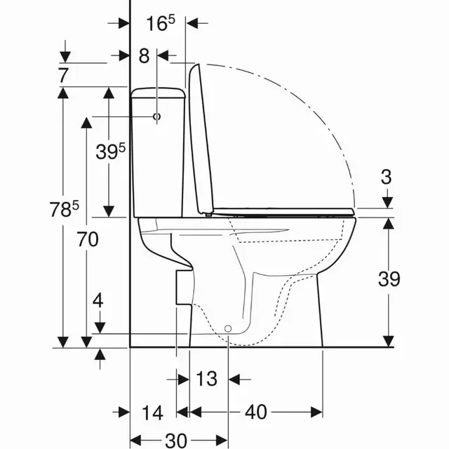 Pack Inodoro Geberit Renova Rimfree 501.756.00.1 Taza y Cisterna