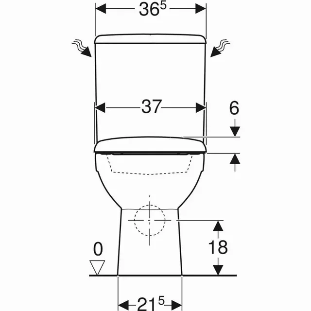 Pack Inodoro de Suelo Geberit Renova Rimfree 6L sin Reborde