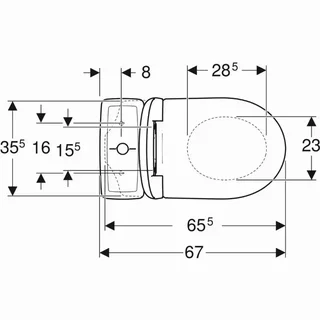 Pack inodoro Geberit Renova de suelo con tapa duroplast doble descarga 6L ref 501.757.00.1
