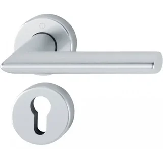 Coppia di bocchette per maniglia porta Stockholm HOPPE 1140/42K alluminio argento con foro chiave