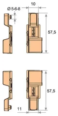 Goujons de liaison FAPIM 1946A pour profils à joint ouvert avec tringle 6mm