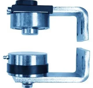 Adjustable hinge pair Ø50 mm bichromated steel screw-on for heavy gate