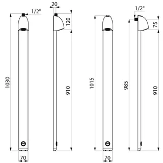Panneau douche temporisé Sporting 2 DELABIE aluminium anodisé jet pluie PMR 714700DP