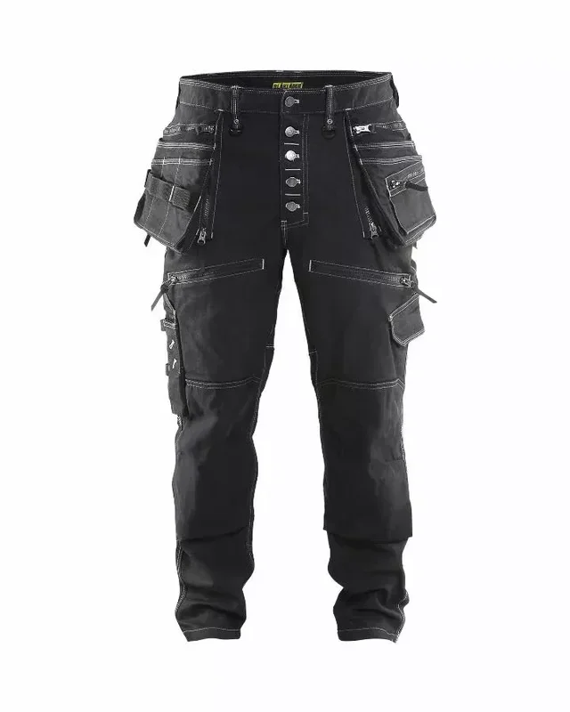 BLÅKLÄDER X1900 Slim Stretch Cordura Denim Work Pants - Multi-Pocket Carpenter Trousers
