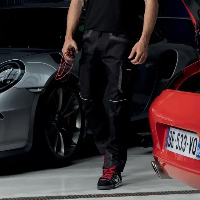 Facom Runner FXWW1001E Stretch-Arbeitshose Schwarz Grau Rot