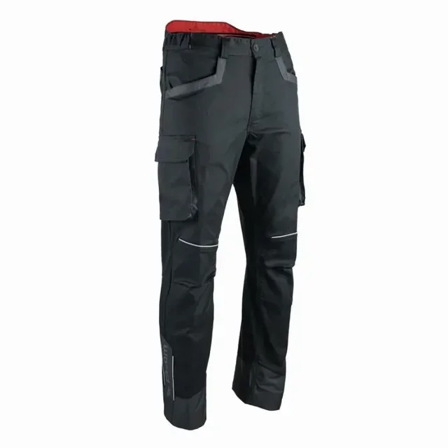 Pantalón de Trabajo Stretch Facom Runner FXWW1001E Negro Gris Rojo