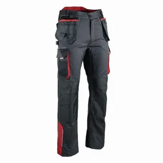Pantalón de Trabajo Stretch Facom Ultimate Negro Gris Rojo Bolsillos Flotantes FXWW1020E