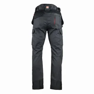 Pantalón de Trabajo Stretch Facom Ultimate Negro Gris Rojo Bolsillos Flotantes FXWW1020E