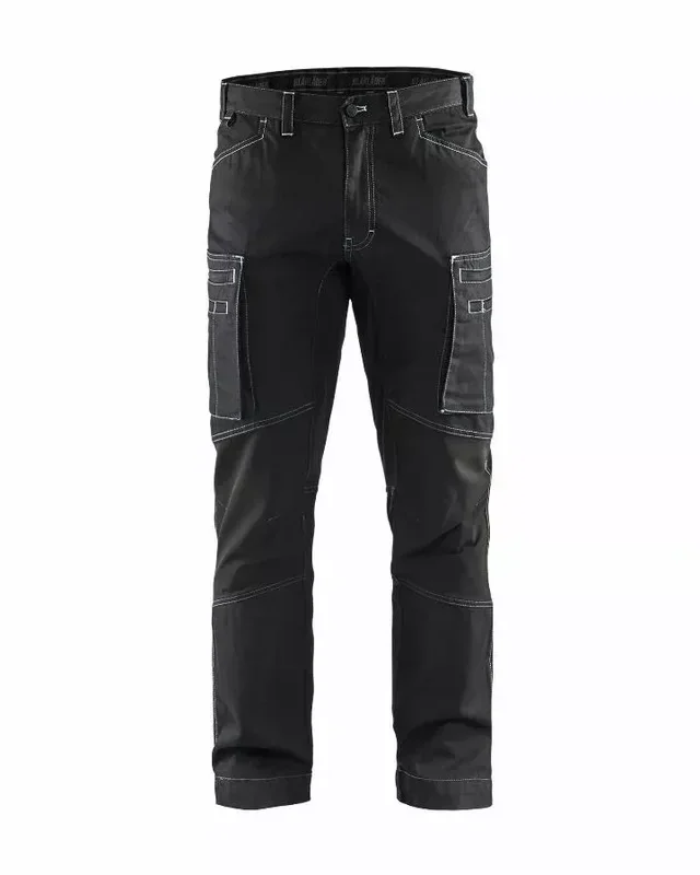 BLAKLADER 14591142 Stretch Denim Work Pants with Cargo Pockets and Expandable Zones
