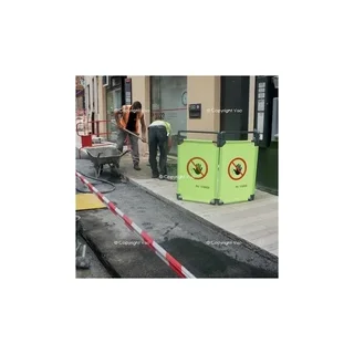 Paravent chantier VISO Travolite 3 panneaux 1700x1000 mm barrière mobile