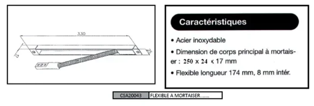 Passage câble encastré CDVI GFI 250/210 DL400 250x210mm