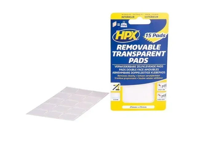 Pastilles adhésives transparentes HPX HT2525 repositionnables sans trace