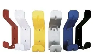 Patère double crochet acier laqué noir RAL 9005 DEVISMES F10555NOI