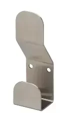 Pâtère double crochet acier inoxydable brossé 304 DEVISMES F13497 noir laqué