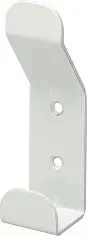 Patère double crochet acier blanc RAL 9016 DEVISMES F10555BLA