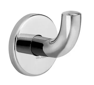 Patère murale virgule inox poli brillant DELABIE Ø62x65 mm