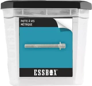 Patte à vis métallique ESSBOX SCELL-IT avec collerette - Boîte 100 unités