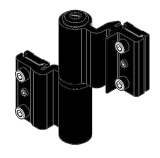 Paumelle à clamer 5511I alu noir FAPIM porte lourde 5511I-37