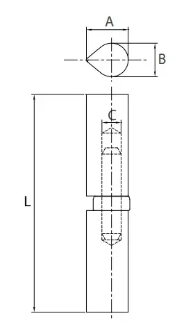 Anschweiß-Kugelgelenk 120 mm - 110 für Tor und Tür