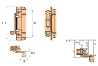 Bisagra puerta 3,5mm FAPIM 1405I Blanco RAL 9010 reversible GALIPLUS