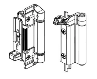 Paumelle porte 3,5mm noir RAL 9005 FAPIM 1405I lot 2