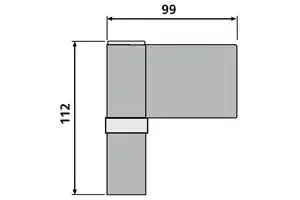 Paumelle KT-N 6R porte lourde 120 kg RAL 8003 P4709V000