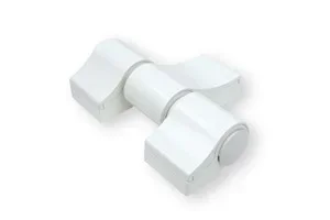 Paumelle Loira+V blanc 9010 FAPIM 7013VI pour vis autotaraudeuses