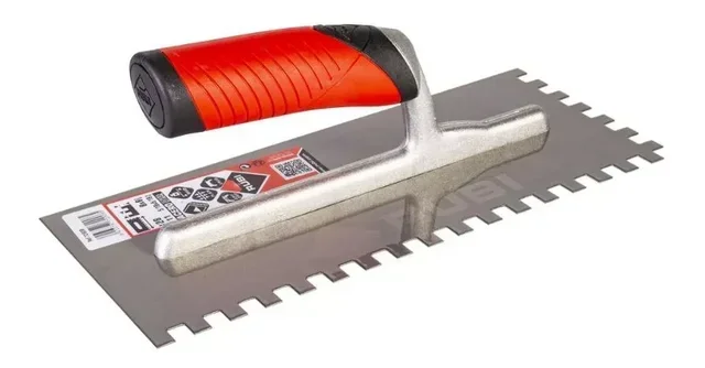 28 cm Steel Notched Trowel 6x6 mm RUBI 72907 - Professional Tile Tool