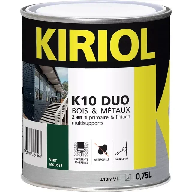 Peinture Antirouille K10 Duo COMUS KIRIOL - Protection Métal 2 en 1