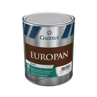 Peinture blanche mat GUITTET Europan 3L bois intérieur extérieur