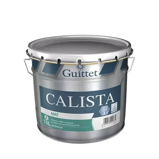 Peinture murale Guittet Calista Mat Blanc 10L - SMOOTH LAYER TECHNOLOGY