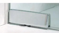 Penture massive basse chromée brillante ASSA ABLOY 3273 pour portes vitrées 10 mm