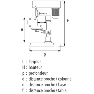 Perceuse à colonne SIDAMO STAR 16 PE professionnelle avec table pivotante 45°