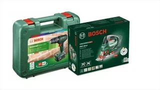 Trapano Percussione + Seghetto Alternativo Bosch 18V con 2 Batterie 2Ah