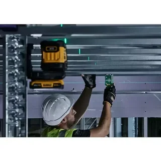 Livella laser a linee incrociate verde DEWALT DCLE34021N 18V 55m precisione ±3mm