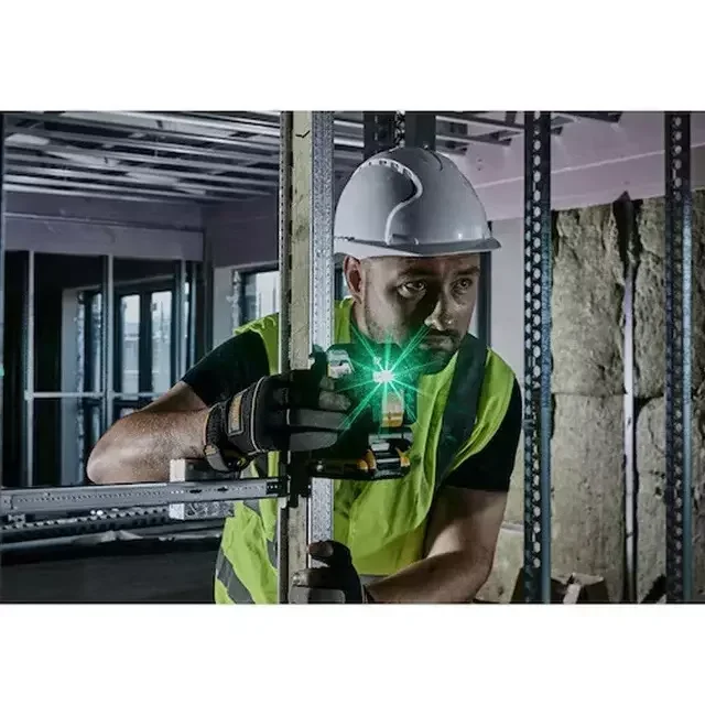 Livella laser a linee incrociate verde DEWALT DCLE34021N 18V 55m precisione ±3mm