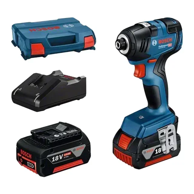 Perceuse-visseuse à chocs BOSCH GDR 18V-200 C 2 batteries 4Ah coffret L-BOXX